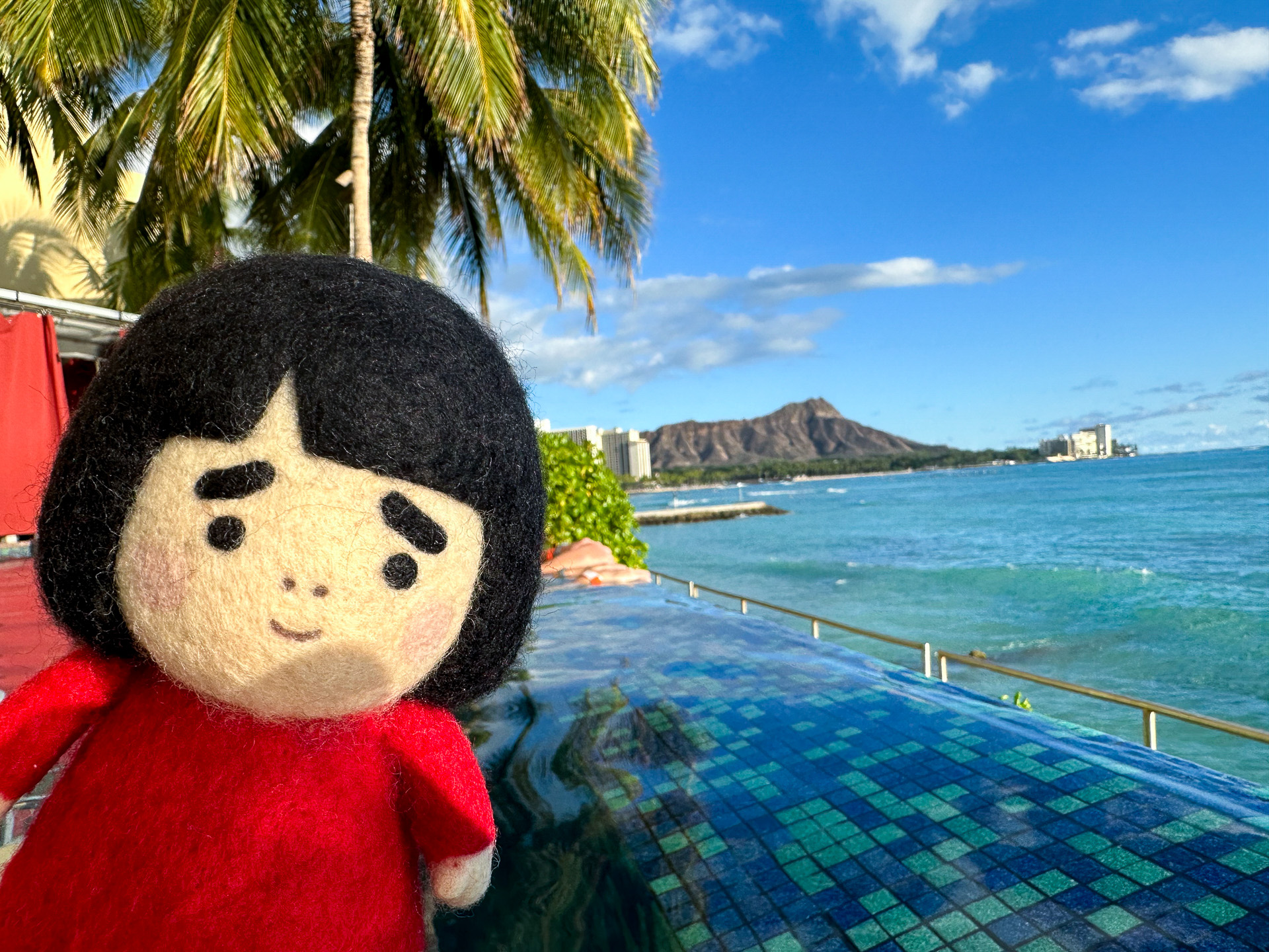 憧れだった16歳以上だけが利用できる大人のプール「インフィニティ・エッジ・プール」に入ることができました