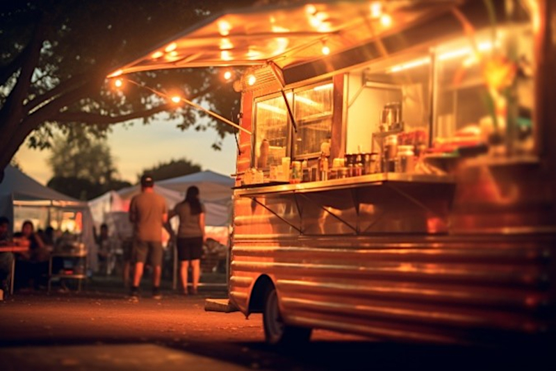 芝生広場・西側のキッチンカー