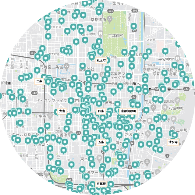 京都市のポートマップ