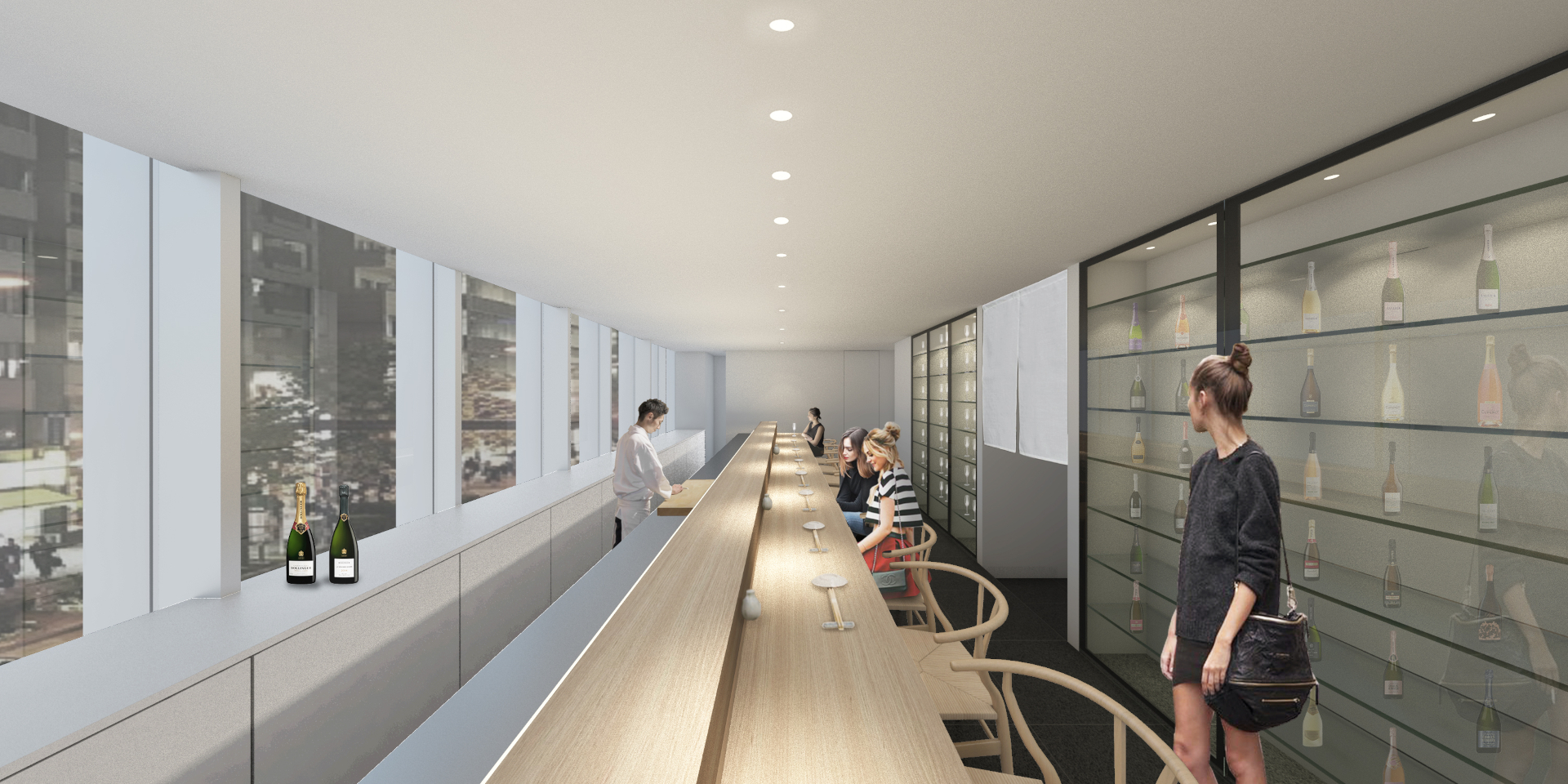 カウンター10席のレストラン「AWA SUSHI」