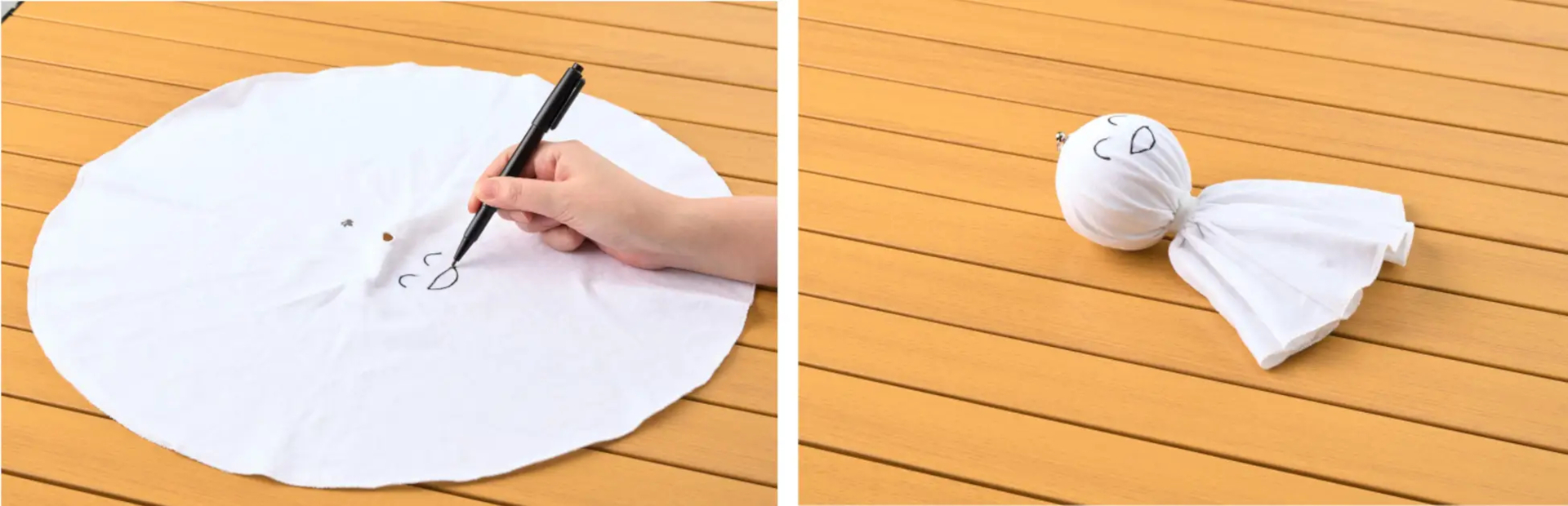 自分で顔を描くための布が付属