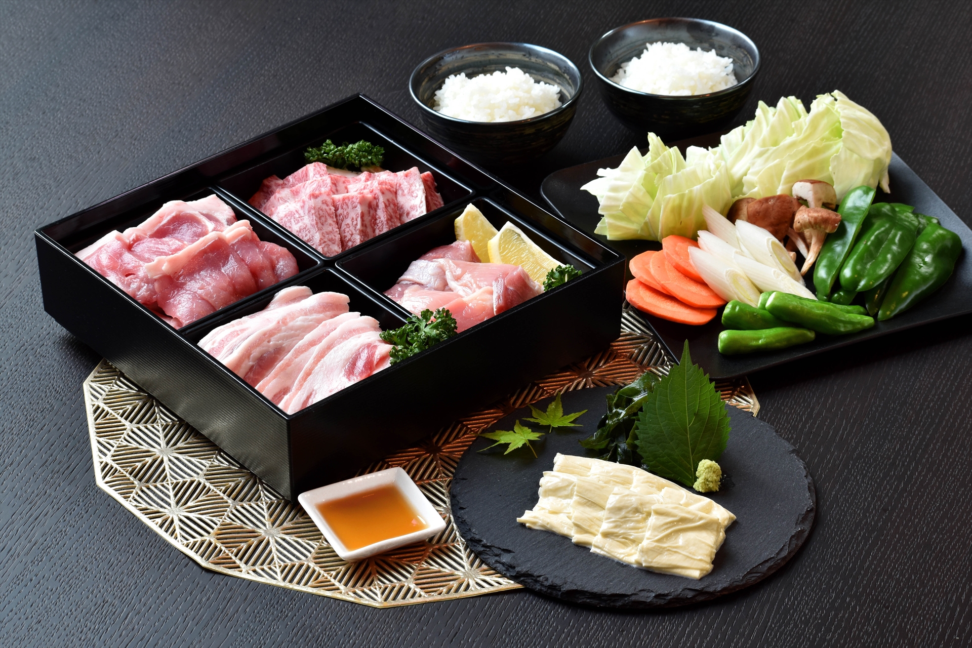 とちぎ和牛入り鉄板焼きセット（夕食）