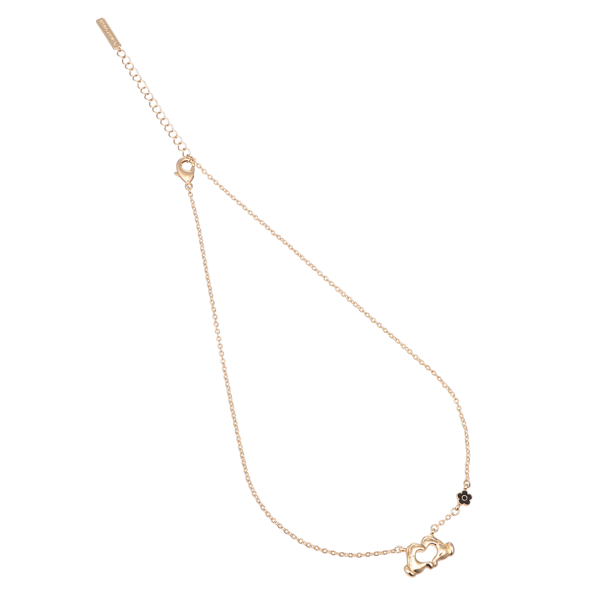 「ハートハンドサイン ネックレス（ゴールド）」（各3300円）