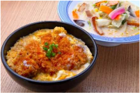 かつ丼・スモールちゃんぽんセット（1230円）