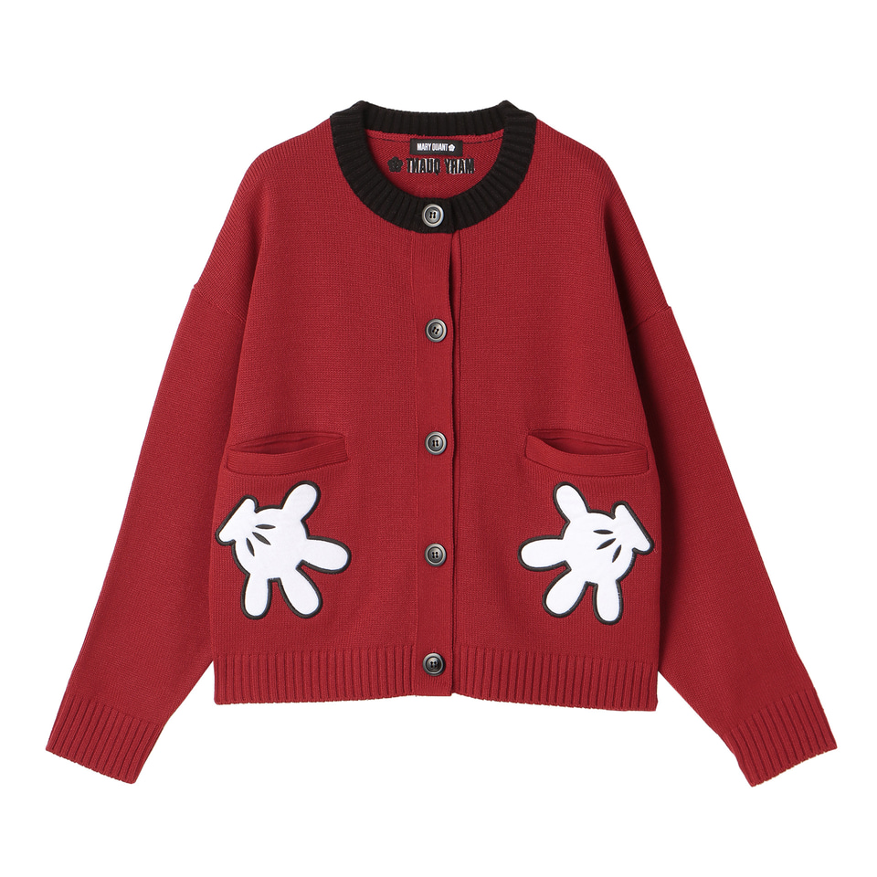MARY QUANT ミニーマウス刺繍 カーディガン 全身ディズニーコーデをサポート！ マリークヮントのミッキー