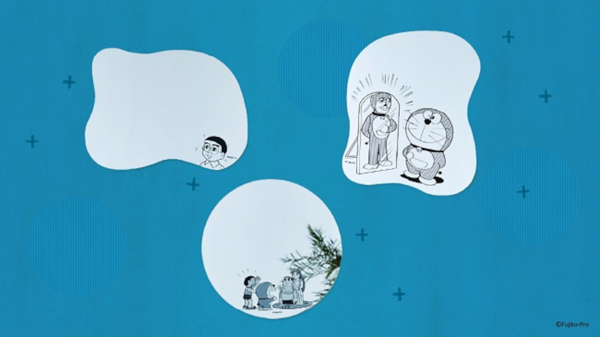 ドラえもん 欲しいところにペタッと貼れる割れないウォールミラーの会