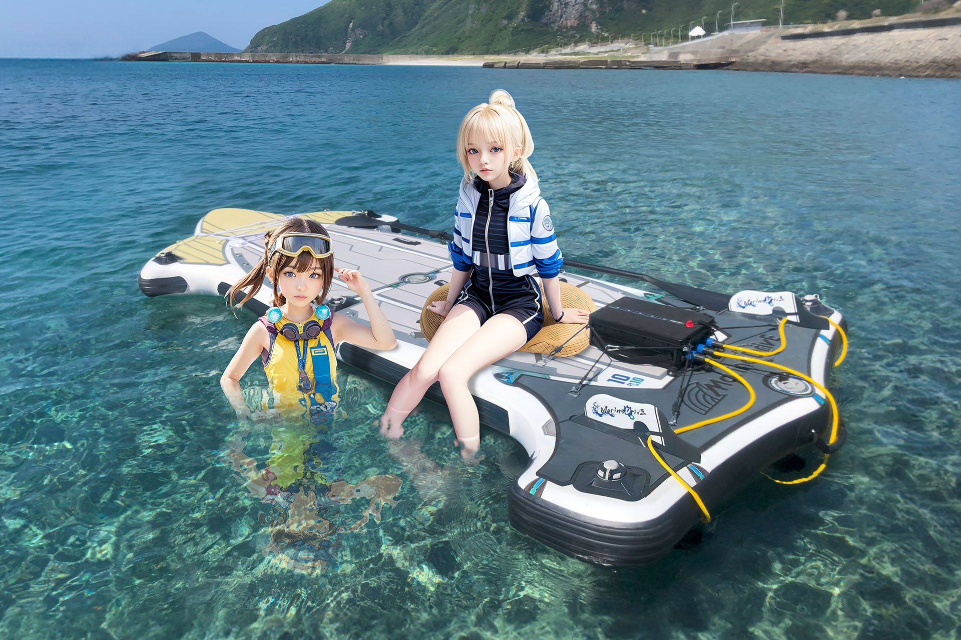 146cmの幅広ボードで高い安定性を実現。大人2人でも乗れる