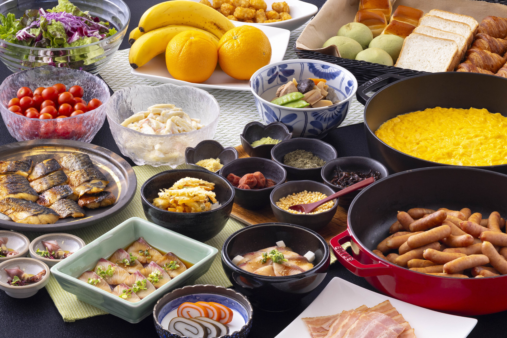 富山県産の食材を使った朝食ビュッフェ