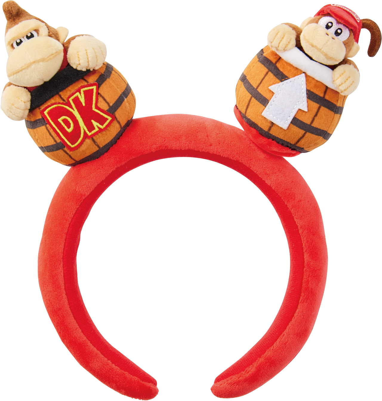 身に付けグッズ「カチューシャ」。頭に乗るのはドンキーコングとディディーコング