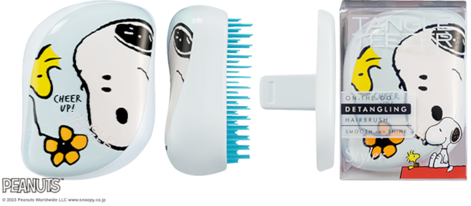 スヌーピーとウッドストックの笑顔がハッピーな「コンパクトスタイラー スヌーピー／チアーアップ」