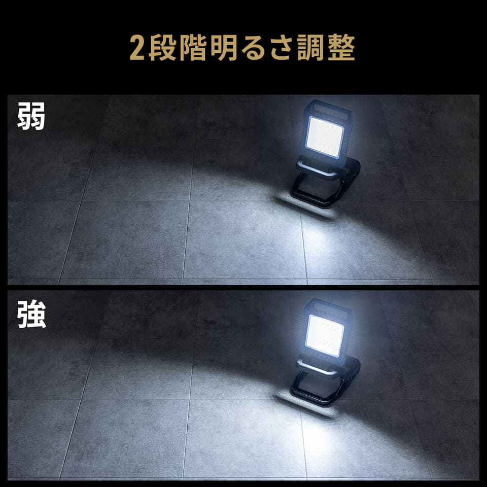 サンワサプライ、最大1000ルーメン/角度調整/スマホ充電が可能なクリップ式のLEDワークライト - トラベル Watch