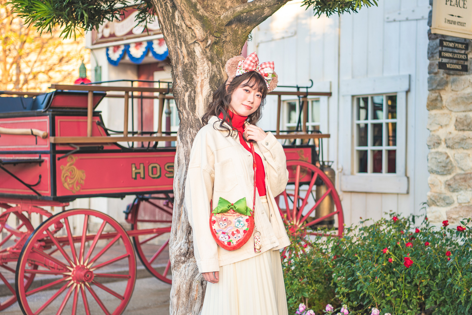 いちごモチーフの「ダッフィー＆フレンズ」コーデを楽しめる新グッズが登場します