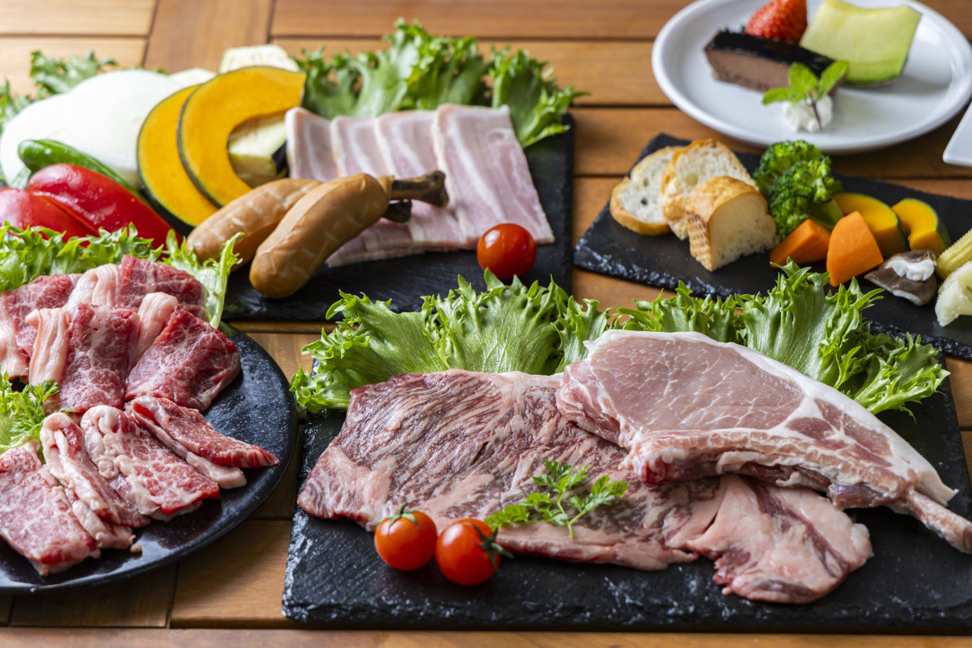 ご当地食材をふんだんに使ったこだわりメニューを用意