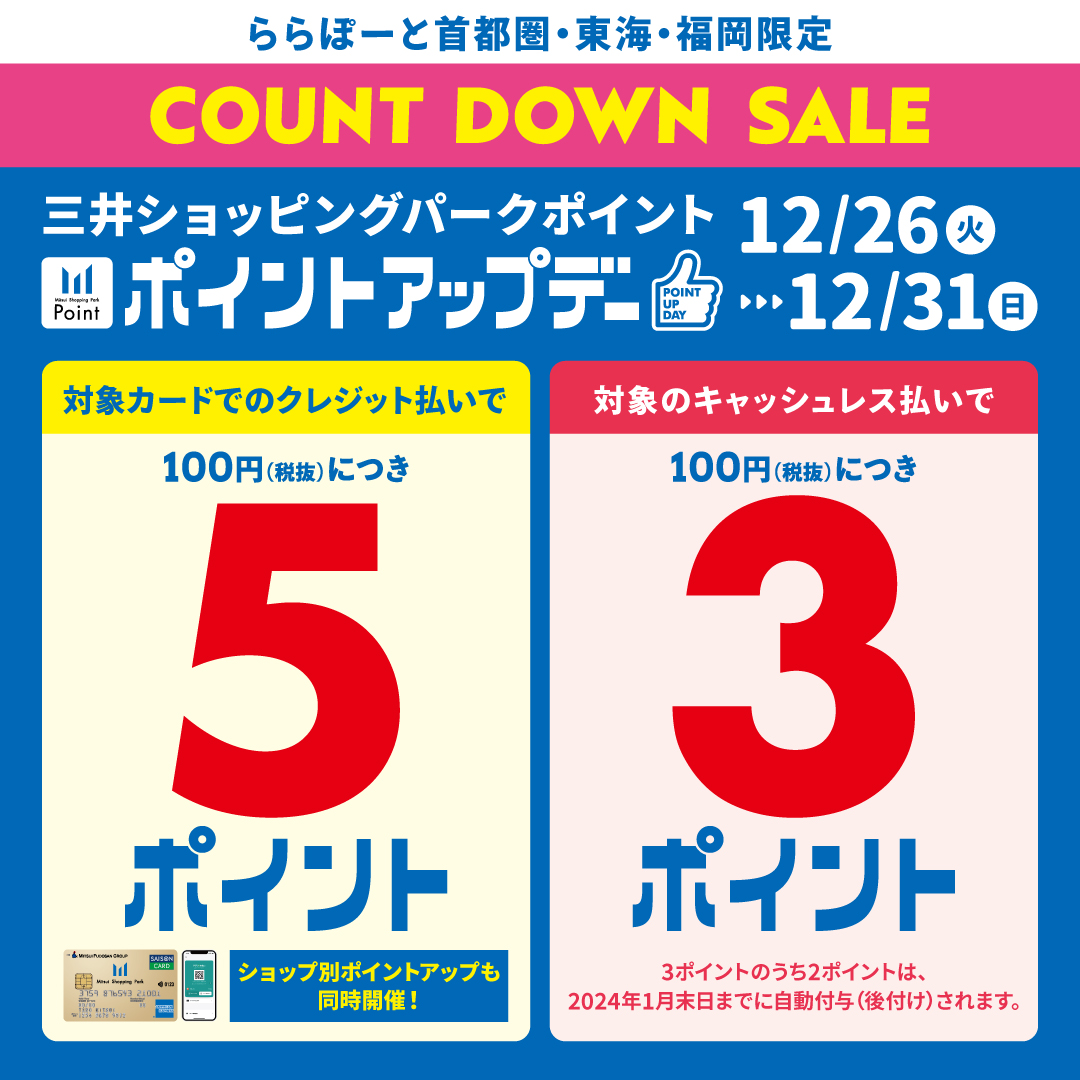 「ポイントアップデー」も同時開催