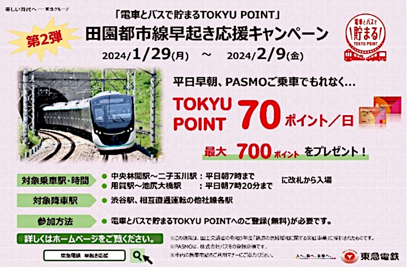 第2弾「田園都市線早起き応援キャンペーン」