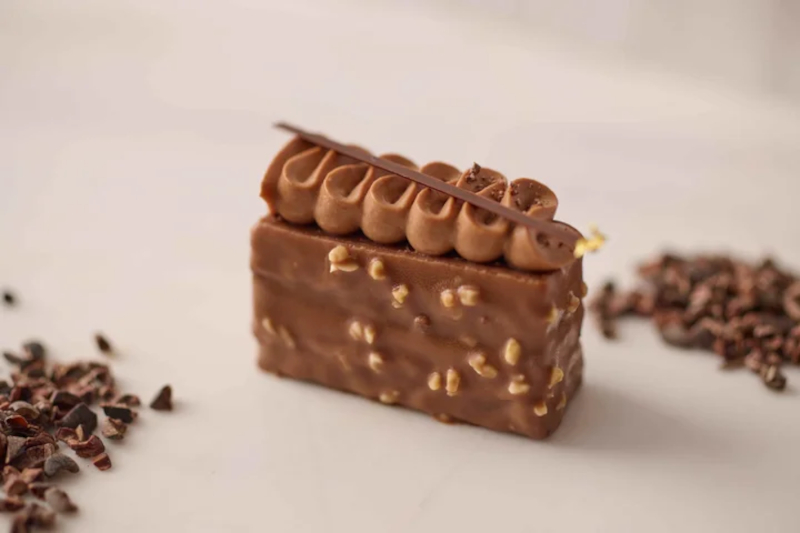金柑とベルベンヌのチョコレートケーキ