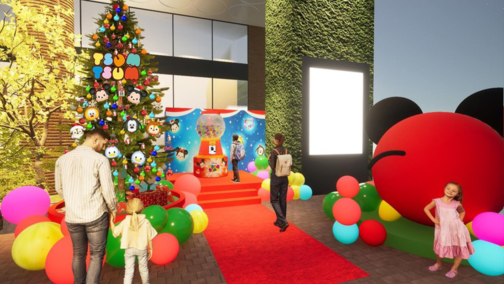 「LINE：ディズニー ツムツム」の10周年を記念し、渋谷モディ店頭プラザでリアルガチャイベントを開催中