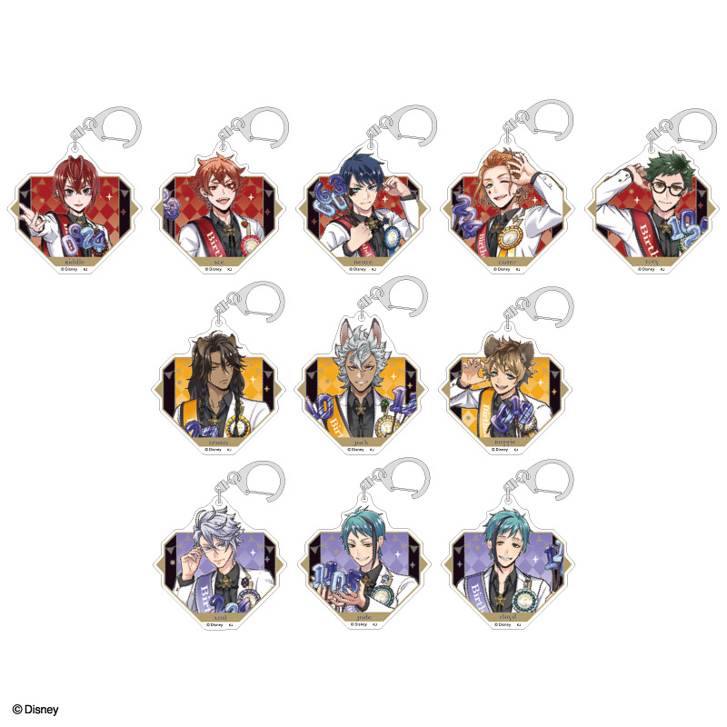 「トレーディングアクリルキーホルダーvol.1 おめかしバースデーver.」（1パック825円／1BOX9075円）