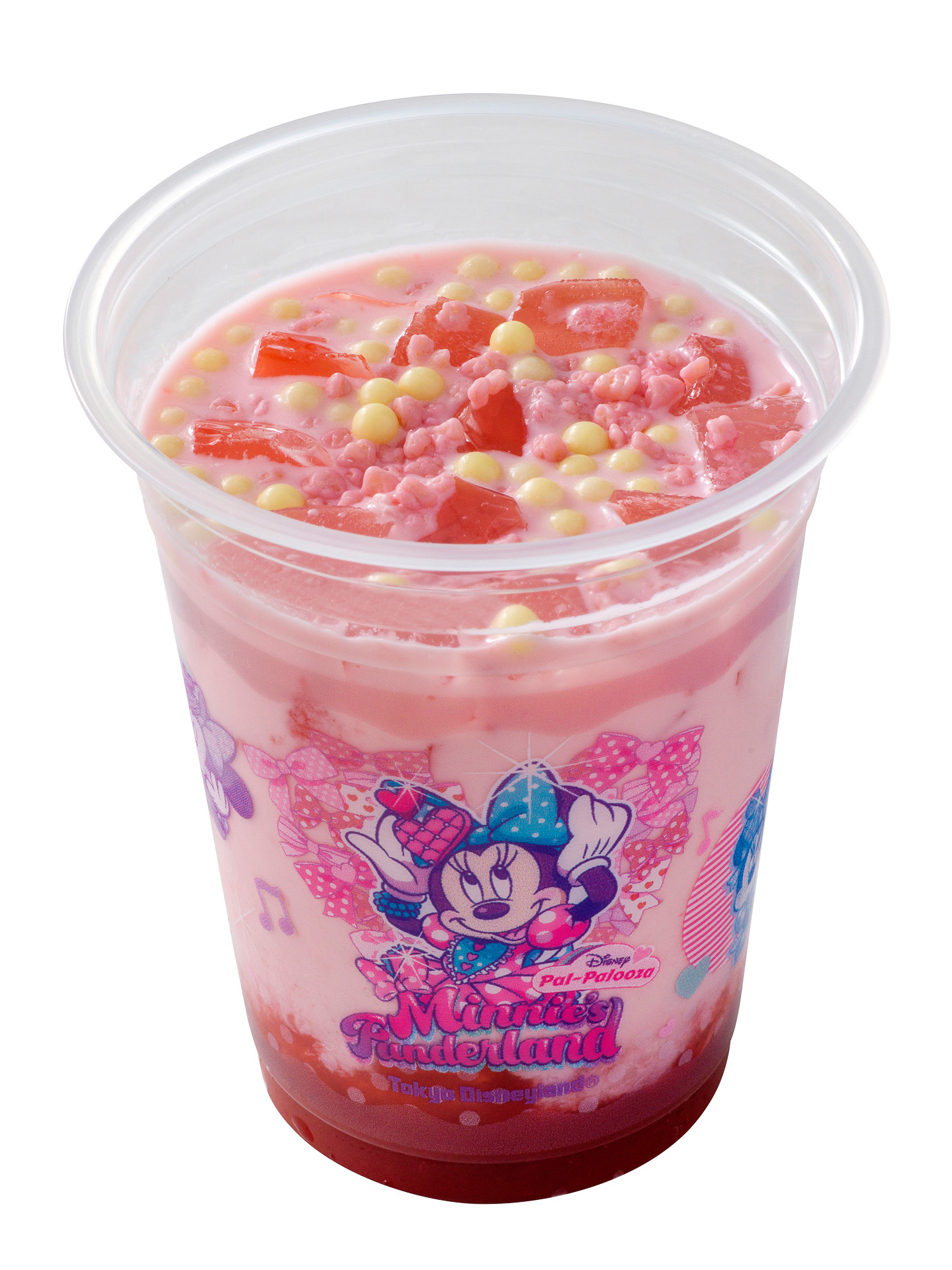 ストロベリーたっぷり、ミルクとのコンビは優しい味わいです