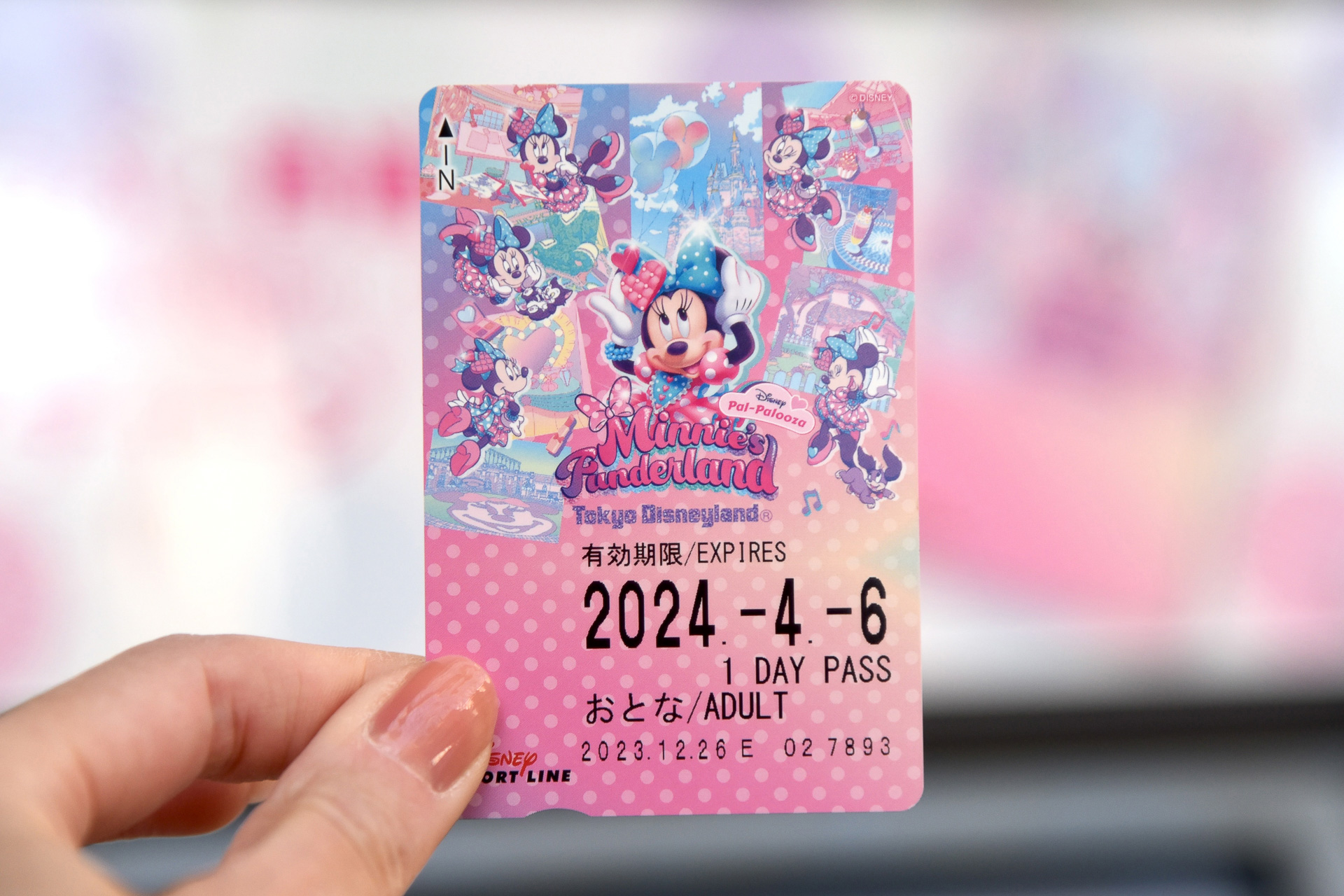 ディズニーリゾートラインで「ディズニー・パルパルーザ“ミニーのファンダーランド”」限定模様のフリーきっぷ発売