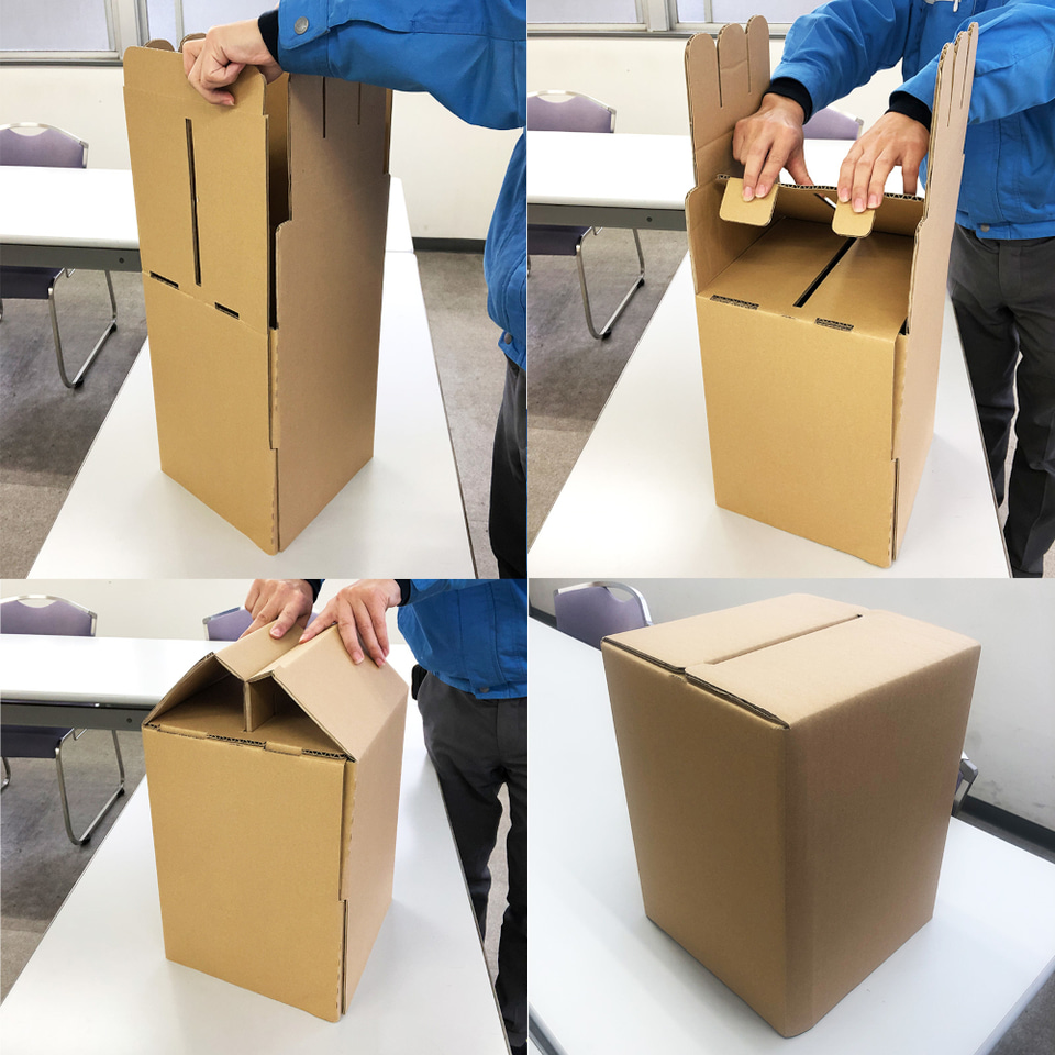 【美品】座位保持椅子　強化段ボールのテーブル＆工具＆暖かいブーツ 付き だんぼーる本舗、軽量で簡単に組立できる段ボール製のテーブルとイスを