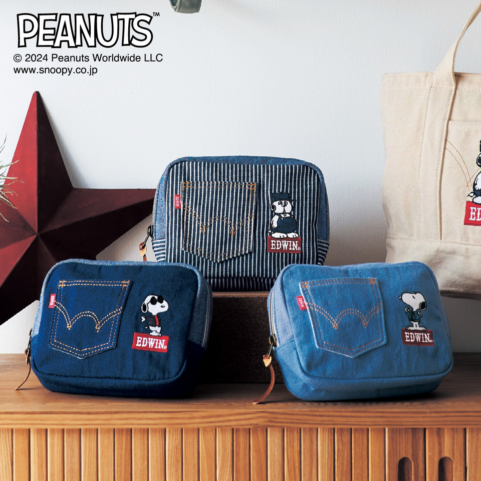スヌーピーがデニム姿に！ ベルメゾン、EDWINと初コラボのトートバッグ