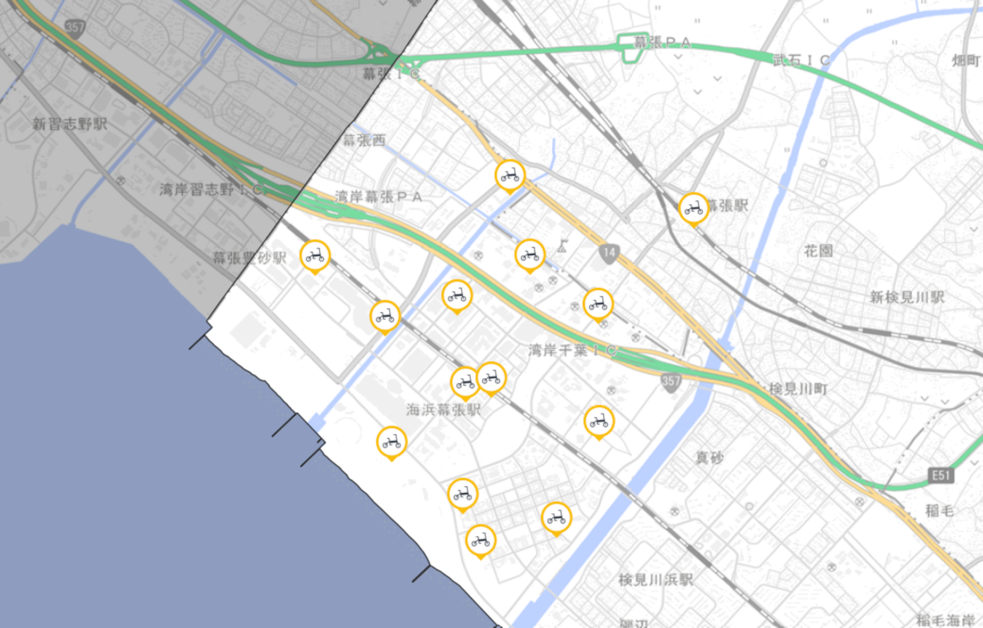 千葉市のステーションマップ。2024年1月30日開始
