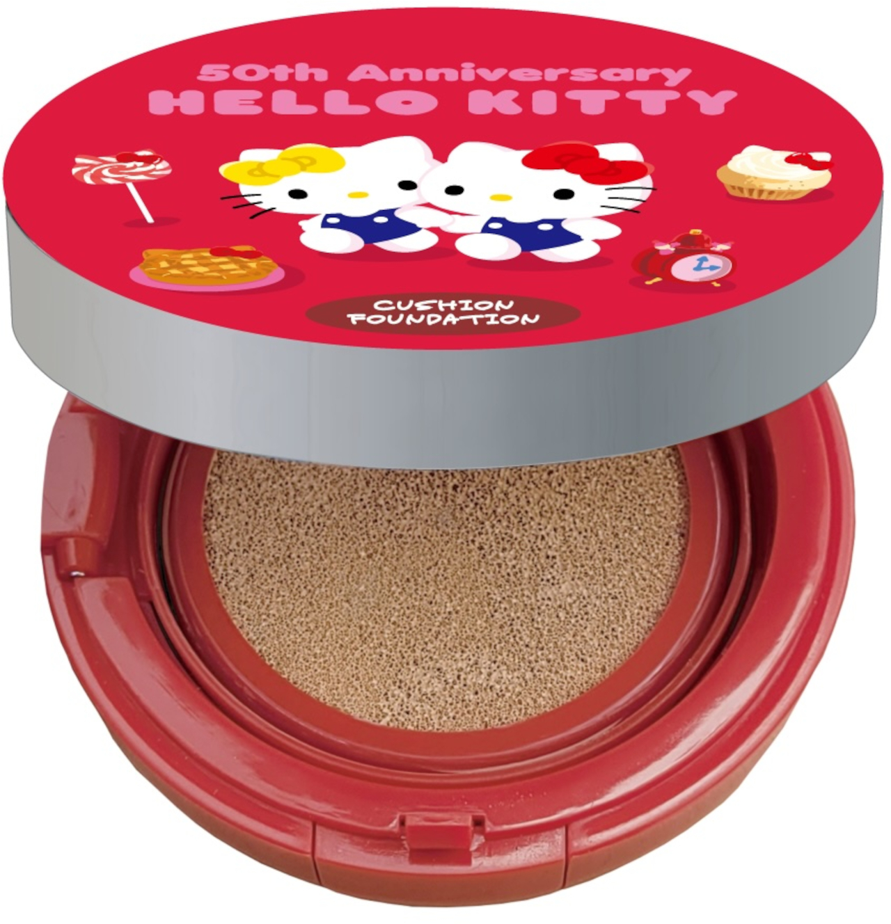 「ハローキティ50周年デザイン クッションファンデーション」が登場