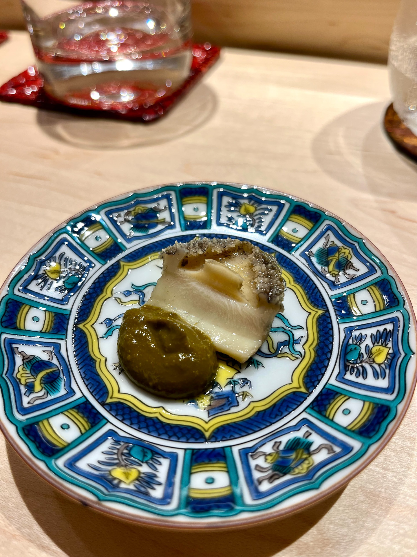 ハワイ島産アワビと肝ソース