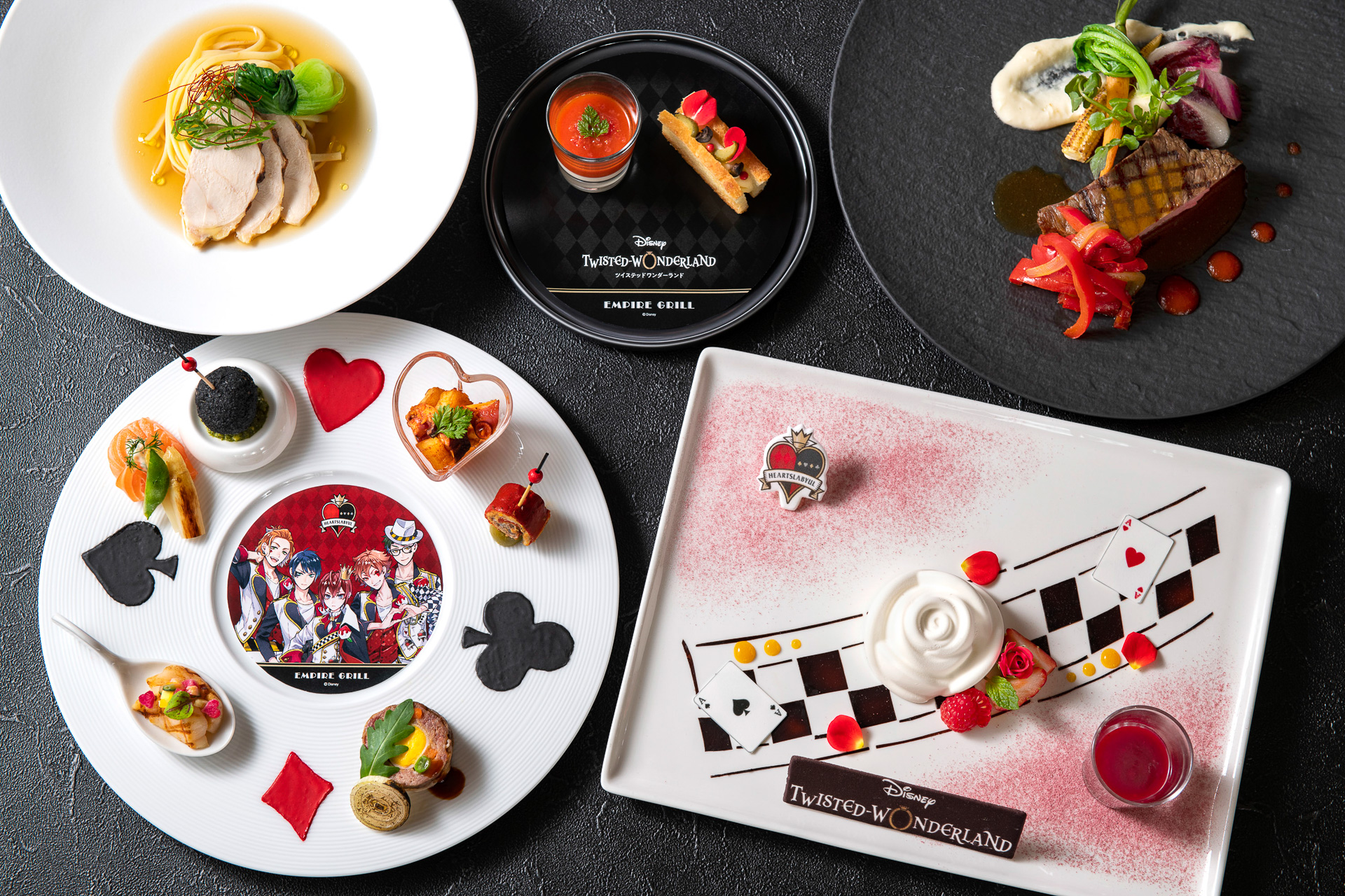 「『ディズニー ツイステッドワンダーランド』スペシャルコース at エンパイア・グリル～ハーツラビュル～」