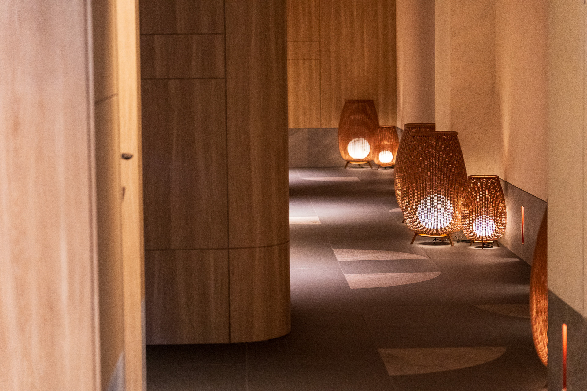 スパ内はいい香りのする癒やしの空間