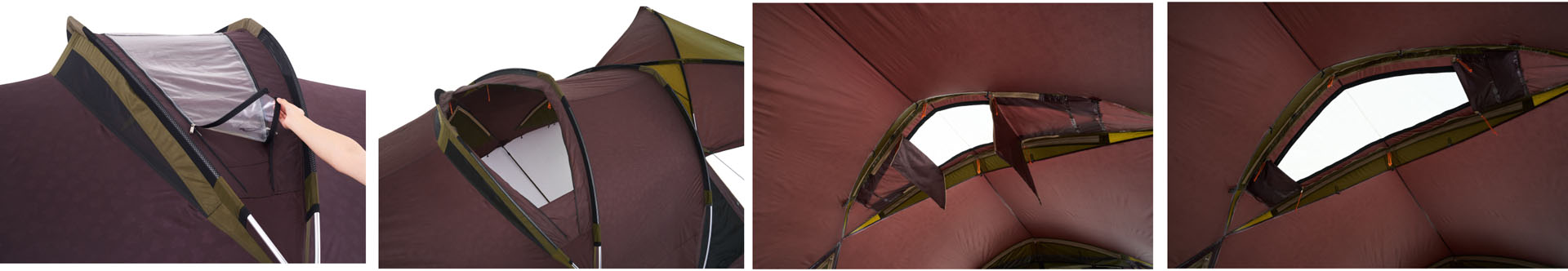 エーコンフレームによって高い天井と広い空間を実現したことで居住性と耐風性を確保している