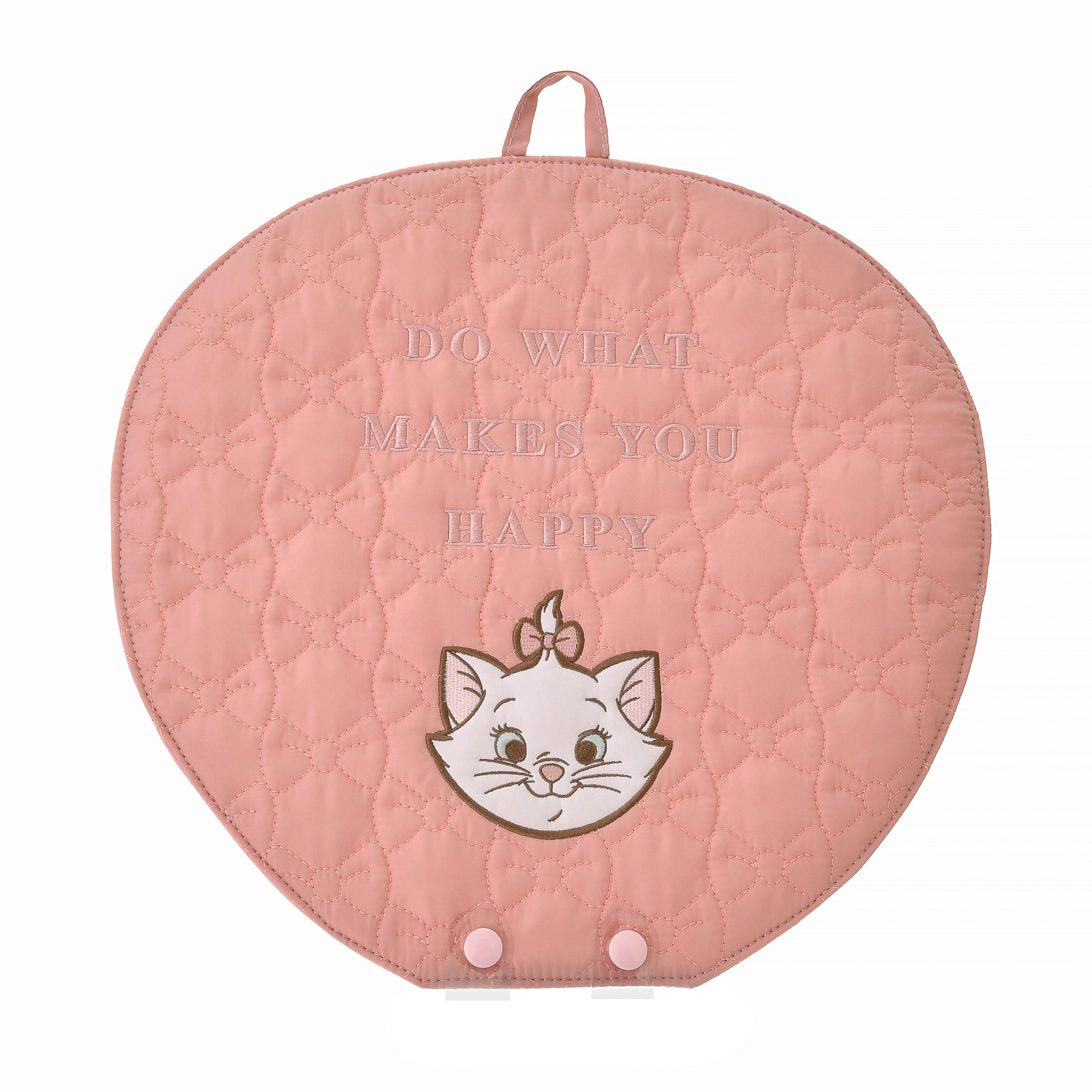 リボンモチーフのキルティング生地を採用。しっかりうちわを保護する