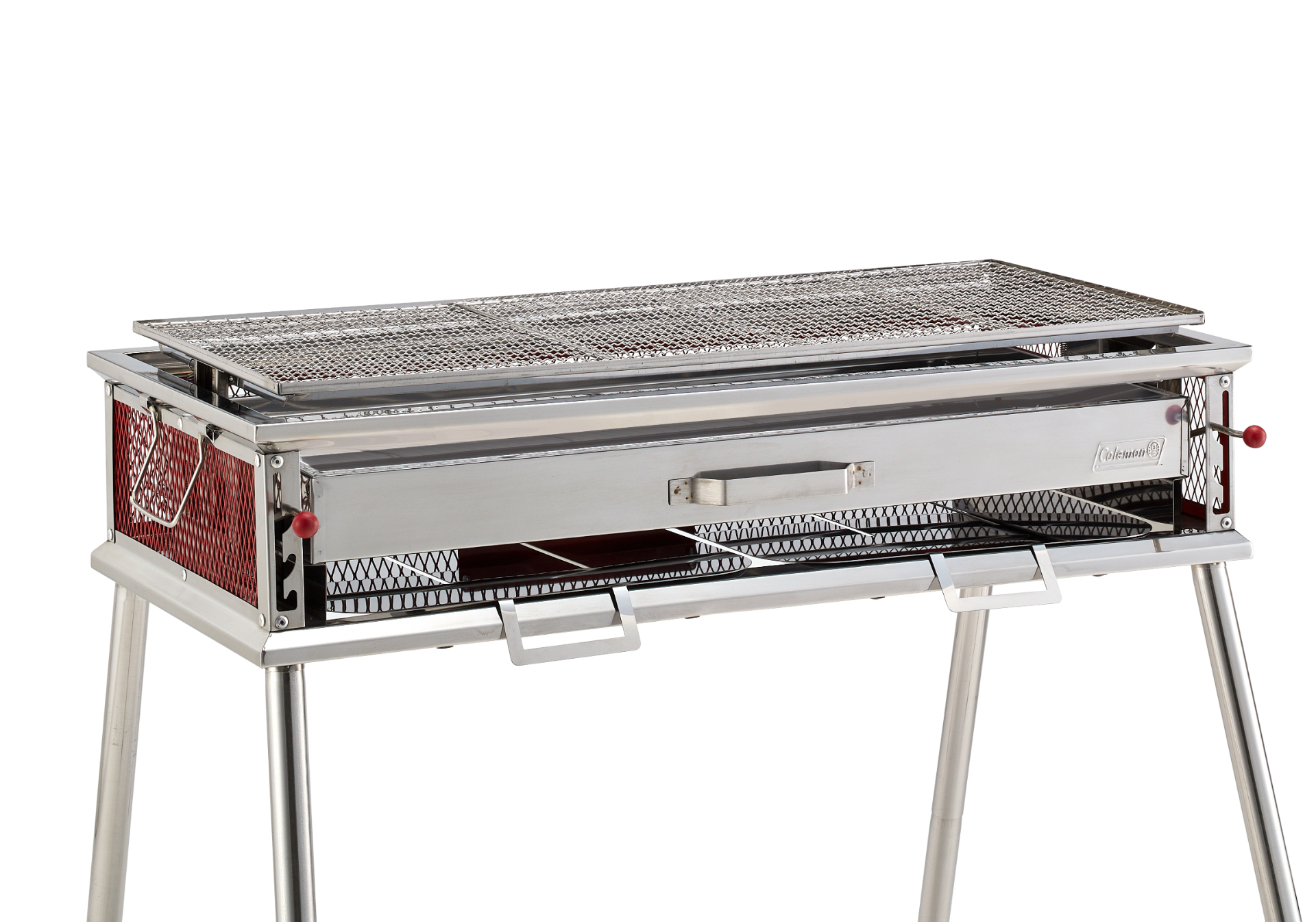 焼網の高さを変えて火力調節できる