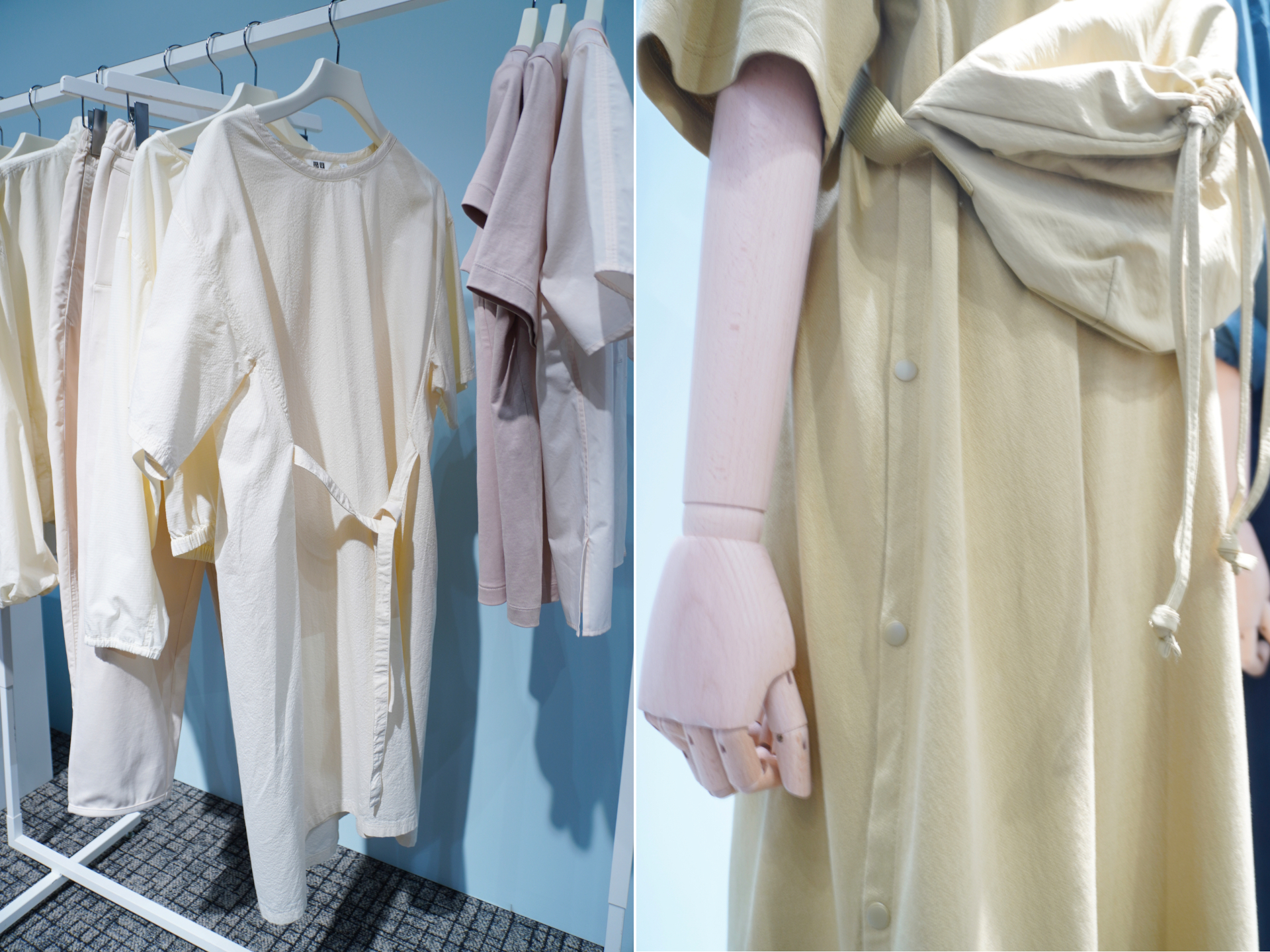 リボンやボタンの使い方でアレンジが楽しめるボックスワンピース