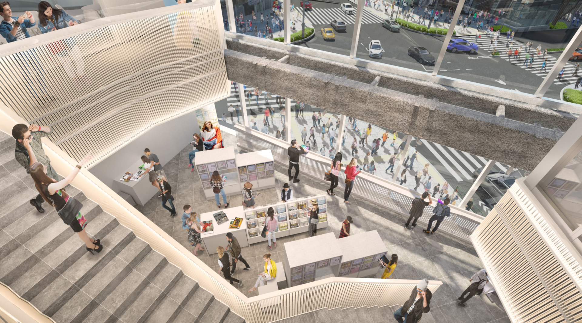 雑誌記事とのコラボイベントを行なう2階「COVER」