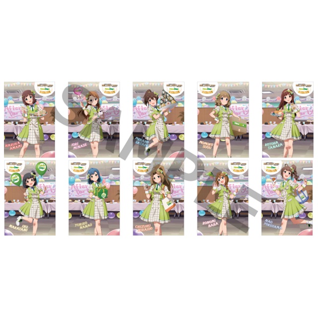 ブロマイドカード全10種セット（1980円）。サイズは148×100mm