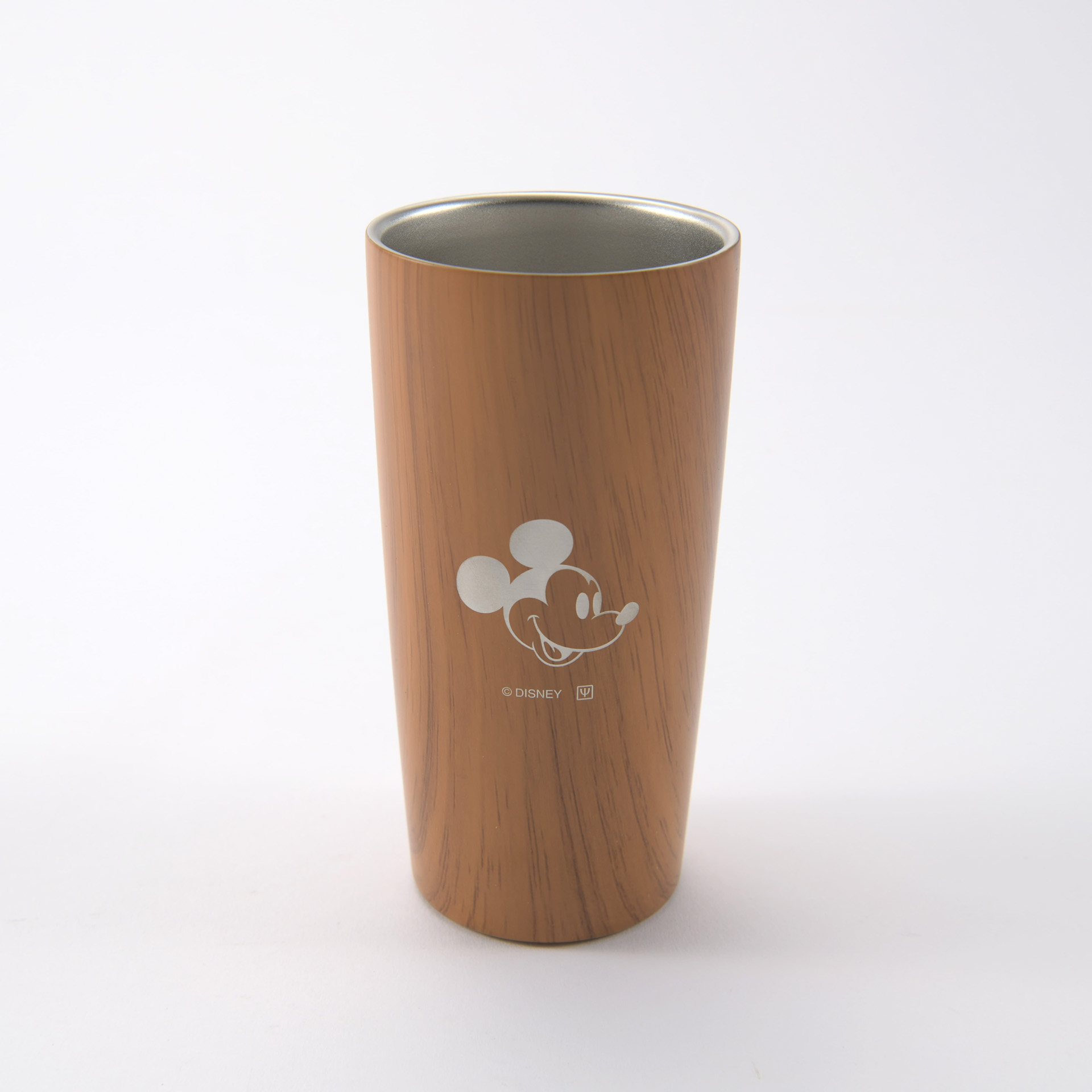 「木目真空タンブラー ミッキー（ミディアムブラウン）440ml」（3300円）