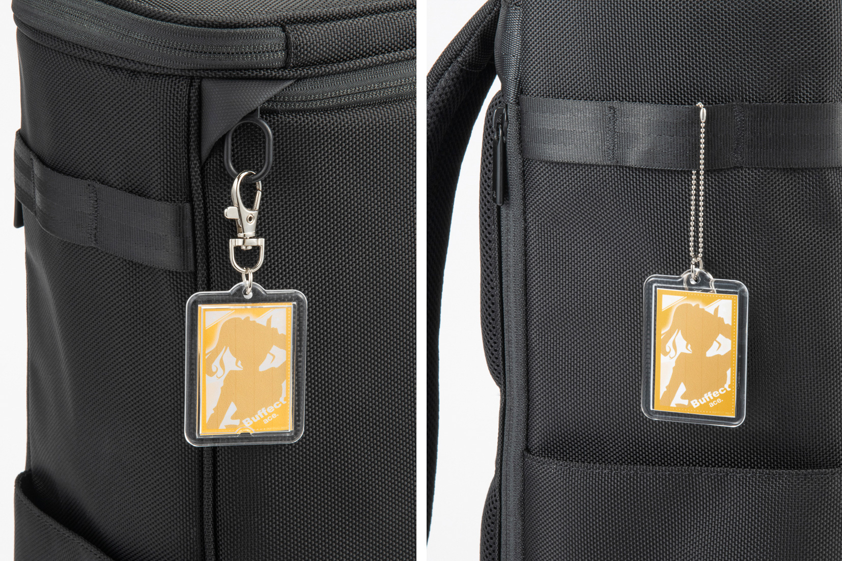 フロントファスナー引手とモール風テープ