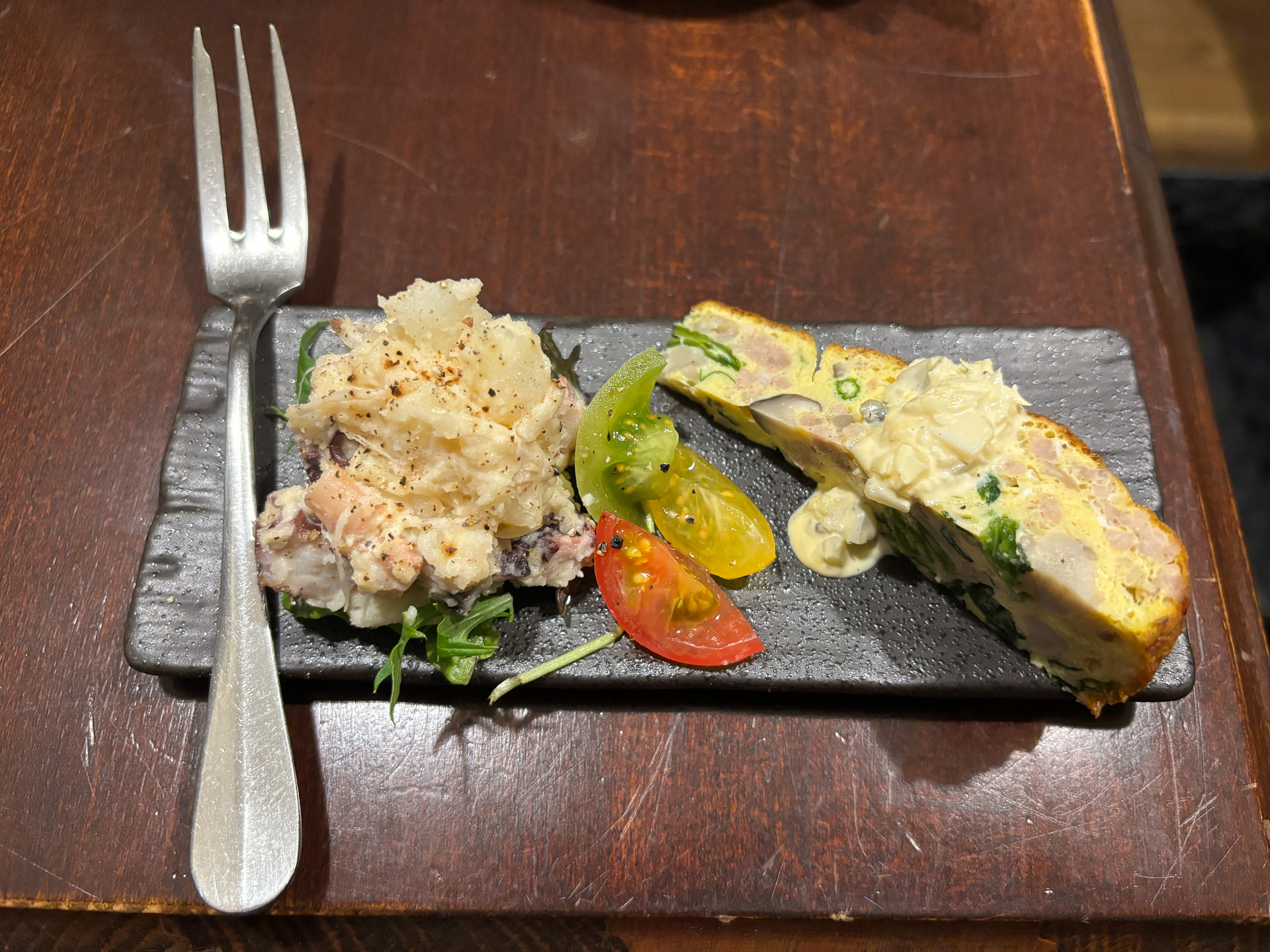 この日の前菜盛り合わせ
