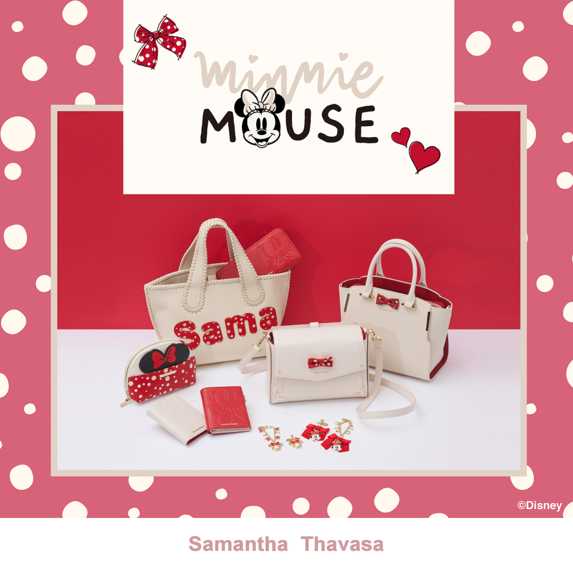 サマンサタバサが「ミニーマウスコレクション」を発売する