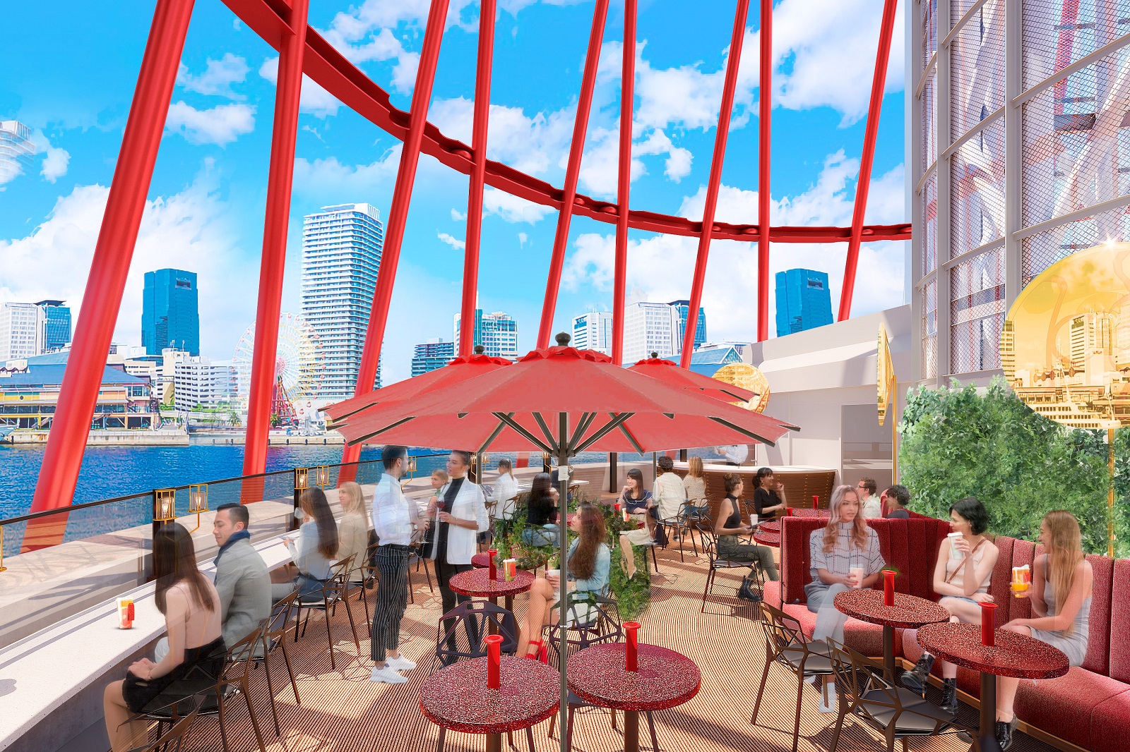 低層4階のレストラン＆カフェBAR「PORT TERRACE」