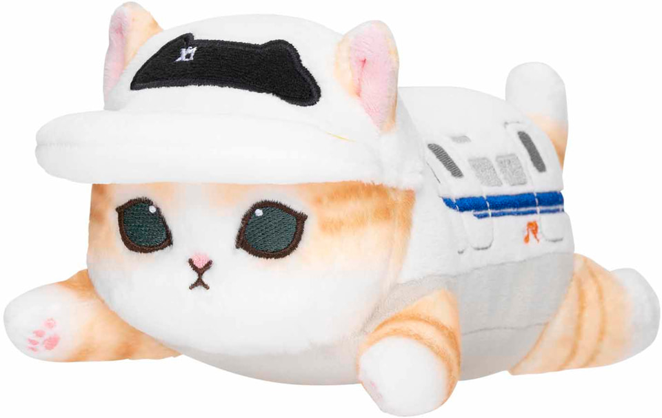 mofusand 東海道新幹線 ぬいぐるみ マスコット セット mofusandのにゃんこが新幹線や駅員さんに！描き下ろしデザインを