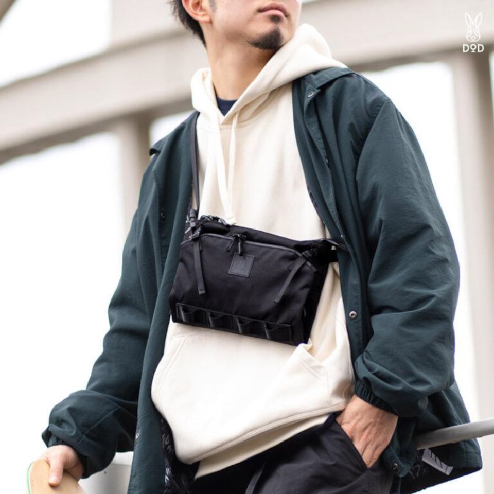 DOD、耐久・耐水に優れたコーデュラ素材バッグ。リュック/サコッシュ