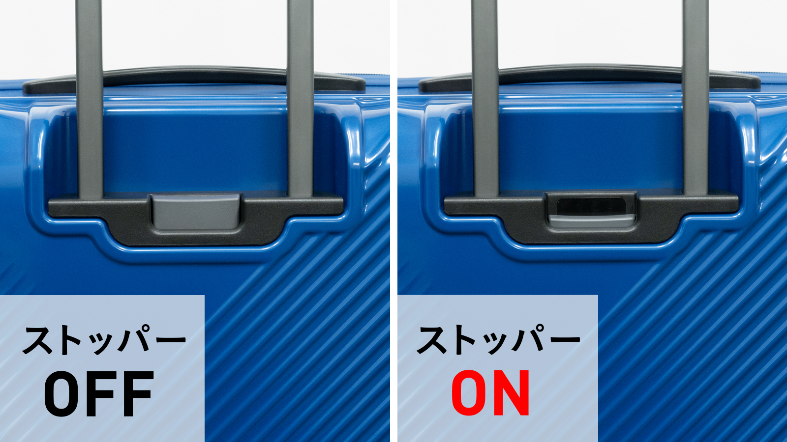 手元のスイッチで操作できるキャスターストップ機能