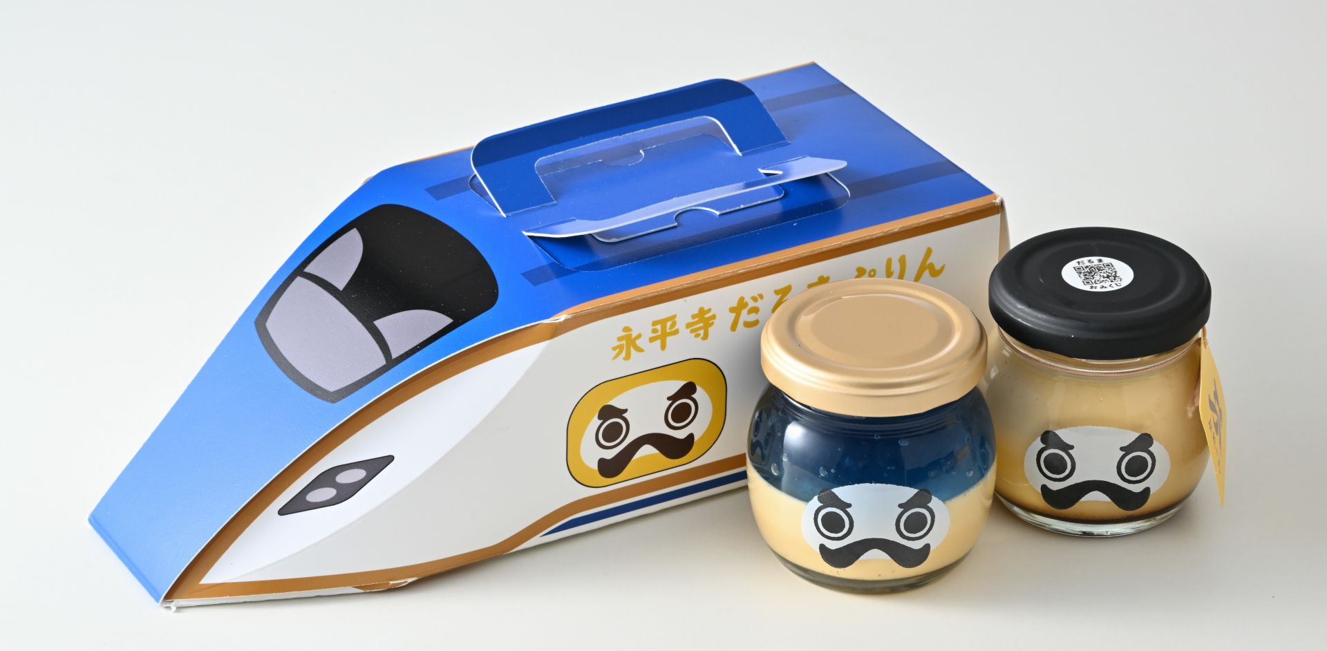 くるふ福井駅店限定「だるまぷりん 新幹線かがやきセット」