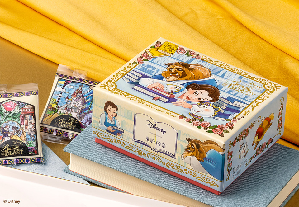 ディズニー映画「美女と野獣」のスペシャル缶がロマンティック！ 巾着