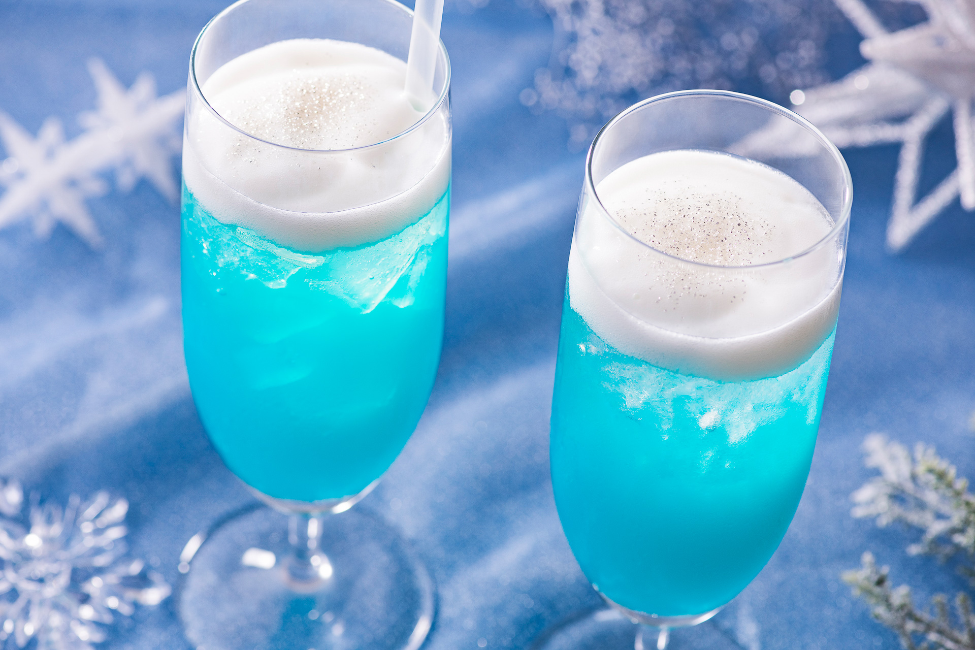 「S.S.コロンビア・ダイニングルーム」の「スペシャルソフトドリンク（ブルー）」