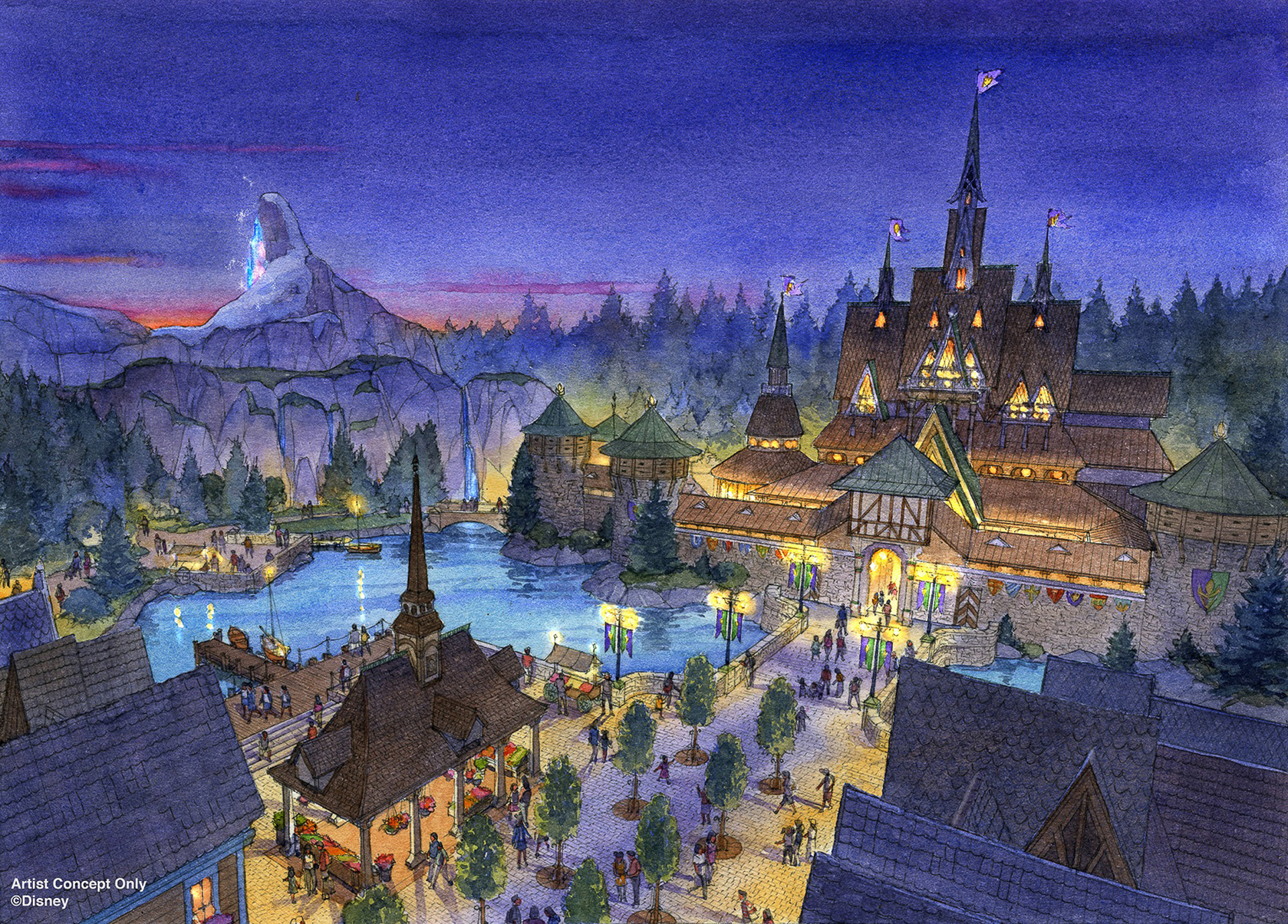 「フローズンキングダム」全景（夜）