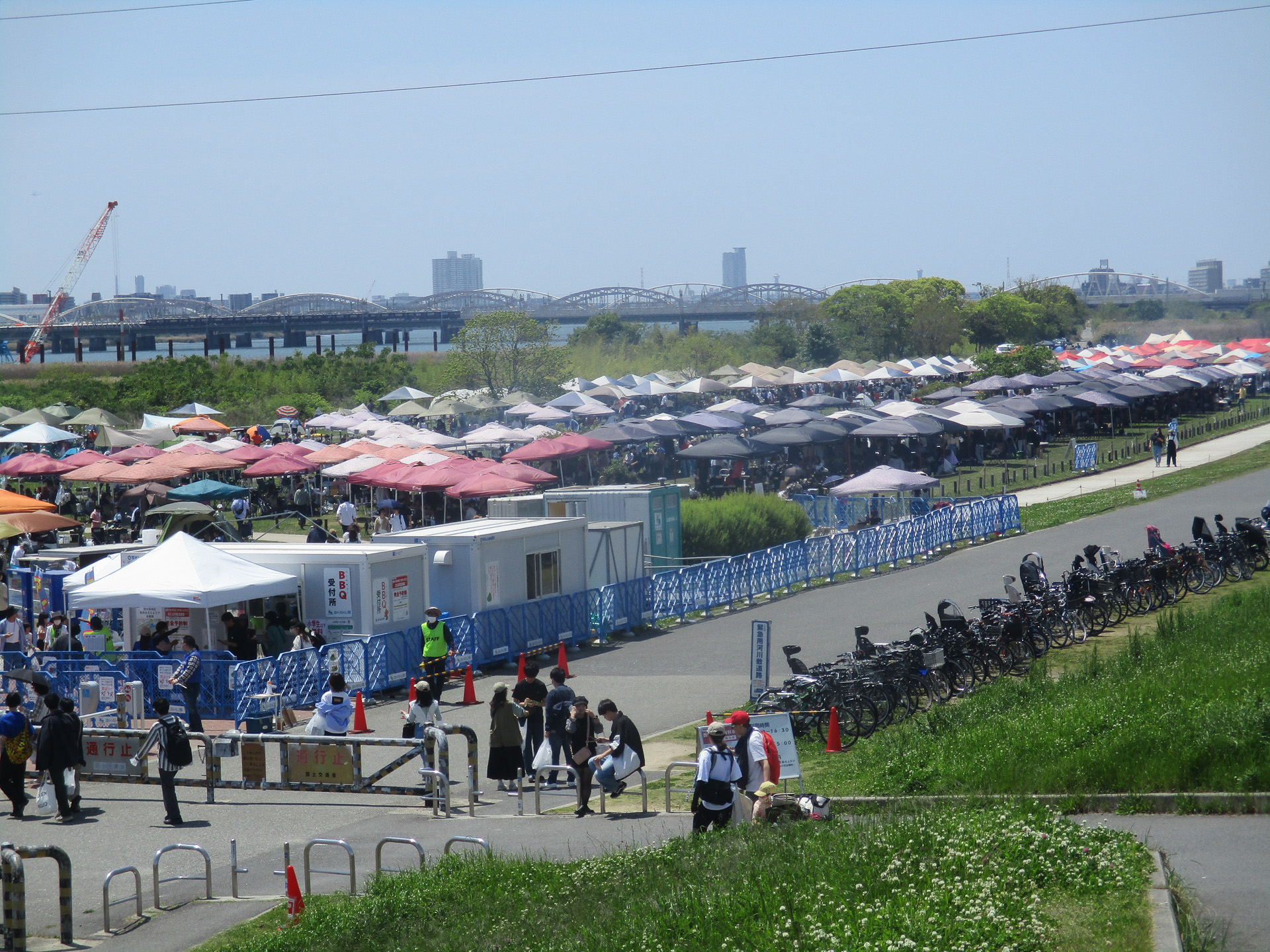 「淀川河川公園 西中島地区」BBQエリアが完全予約制・有料に